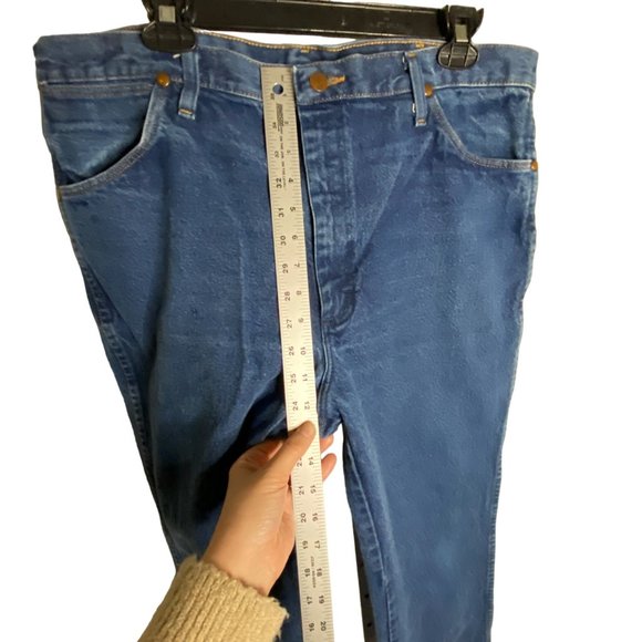Vintage Wrangler Mens Jeans Sz 38x32 (38x30.5) Cowboy Cut Medium Wash - Picture 9 of 13